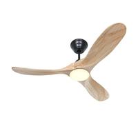 CasaFan 312265 Eco Genuino Ventilador de Techo con Luz y Mando a Distancia 16W 122cm Madera Natural