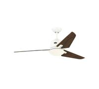 Ventilador de techo CasaFan Eco Aviatos 132 cm DC luz mando blanco nogal