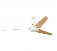 CasaFan Eco Aviatos Ventilador de Techo con Motor DC Luz y Mando 24W Blanco/Arce