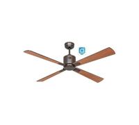 Ventilador De Techo Casafan Eco Neo Iii 132cm Con Wifi 949202w Motor Bronce/ Negro Y Teca