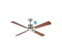 Ventilador De Techo Casafan Eco Neo Iii 132cm Con Wifi 942202w Motor Cromo Cepillado/ Negro Y Teca