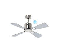 Ventilador De Techo Casafan 942041w Eco Neo Iii 92cm Plata Y Wengue Con Wifi