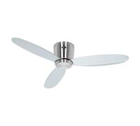 Ventilador de techo CasaFan Eco Plano II BN-SI extraplano cromo cepillado mando a distancia