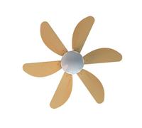 Cecotec Ventilador de Techo con Luz EnergySilence Aero 350. 50 W, Bajo consumo, 81 cm de Diámetro, 6 Aspas Reversibles, 3 Velocidades, Función Invierno, Acabado en blanco/madera