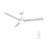 Cecotec Ventilador de Techo 30W Aero 452 QuickSnap White | 132cm, LED Regulable 3 Niveles, Mando a Distancia, Temporizador 8h, 6 Velocidades, Montaje Rápido One-Click, Verano/Invierno