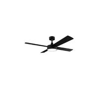 Cecotec Ventilador de Techo con Mando a Distancia, Temporizador y Luz LED Ventilador de techo EnergySilence Aero 5200 Line. 60 W, Motor de Cobre, 52", 4 Aspas, 3 Velocidades, Función Invierno (Negro)