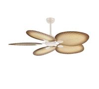 Cecotec Ventilador de Techo EnergySilence Aero 5200 Palm, Motor DC 36W, Diámetro 132 cm, Mando, Temporizador, 6 Velocidades, Verano e invierno, Rotación aspas, Altura ajustable 15-25 cm, Silencioso