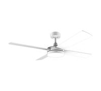 Cecotec Ventilador de Techo con Mando a Distancia, Temporizador y Luz LED EnergySilence Aero 5200 White Line. 60 W, Motor de Cobre, 52", 4 Aspas, 3 Velocidades, Función Invierno