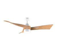 Cecotec Ventilador de Techo con Luz EnergySilence Aero 5280 LightWood. 40W, Diámetro 52", Motor DC, Mando a distancia, Luz LED de 18W, Temporizador programable, Modo winter-summer
