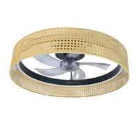Ventilador de techo Cecotec EnergySilence Lampaero 600 Beige LED 20W 6 velocidades Mimbre