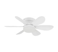 Ventilador de techo Clovelly (Blanco, 52 cm, 12 W, Blanco cálido)