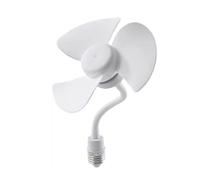 Ventilador de techo compacto con enchufe de rosca, silencioso, de sobremesa, para dormitorio, cocina y estudio.