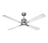 Ventilador de techo con aspas reversibles de madera, Ø del aspa 1320 mm, blanco / gris luminoso