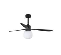 Ventilador de Techo Con Control Remoto Amelia Negro Dc Silenciioso LED Lámpara