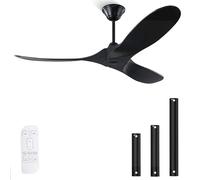 Ventilador de Techo con Control Remoto, Motor Reversible silencioso de DC, 3 Cuchillas de Nogal, Ventilador al Aire Libre Moderno para Patios, Sala de Estar, Cocina, Flujo de Aire Grande