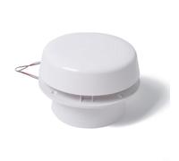Ventilador de techo con cremallera de 12 V, color blanco, para caravana, barco, remolque, silencioso, cabeza de seta, 136 mm de diámetro, 60 CFM, flujo de aire, fácil montaje, incluye juego de