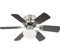 Globo Lighting Ugo lámpara de techo con ventilador 1x60 W blanco-madera-níquel 0307