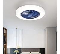 Ventilador de techo con iluminación LED, lámpara regulable, velocidad del viento ajustable, control remoto, ultra silencioso, temporizador, moderno, para sala de estar, dormitorio, lámpara de araña b