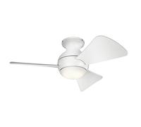 Ventilador de Techo con Iluminación Mando LED Blanco Regulable Ø86cm Salón
