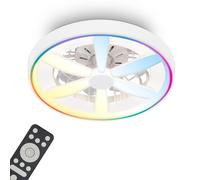 Ventilador de Techo con Iluminación Ventilador Regulable 6400lm RGBIC CCT 48c...