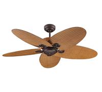 LUCCI AIR Ventilador de techo Fijian II marrón con interruptor de pared