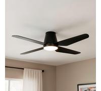 Ventilador de techo con luz ac 47w con mando ø122 cm aria lucci air negro luz cálida 4 aspas| 3 velocidades| recomendado de 20 a 40m²