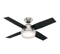 Ventilador De Techo Con Luz Dante Níquel 112 Cm Ventilador Con Control Remoto