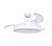 Ventilador de Techo con Luz Grupo FM VT-SENZA 36W 107cm Motor DC Aspas Retráctiles Mando Temporizador