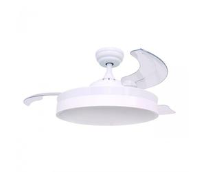 Ventilador de Techo con Luz Grupo FM VT-SENZA 36W 107cm Motor DC Aspas Retráctiles Mando Temporizador