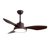 Ventilador de techo con luz led 40w Hayate marron con mando a distancia y temporizador