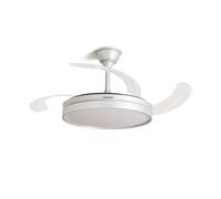 Ventilador de techo con luz led y 4 aspas retráctiles silteez innovagoods plateado 80 w ø49-104 cm