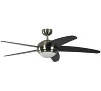 Ventilador De Techo Con Luz Níquel Wenge Silencioso 132 Cm