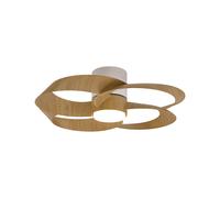 Ventilador de techo con luz silencioso dc 22w con mando ø65 cm rose mantra marrón luz cct 4 aspas| 6 velocidades| modo verano/invierno| brisa| recomendado para