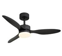 Ventilador de techo con luz silencioso dc 25w con mando ø106 cm blackwell globo negro luz cct 3 aspas| 6 velocidades| modo verano/invierno| recomendado de 13 a 20m²