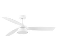 Ventilador de techo con luz silencioso dc 38w con mando ø132 cm bronx lucci air blanco y negro luz cct 3 aspas| 6 velocidades| recomendado de 20 a 40m²