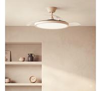 Ventilador de Techo con luz Silencioso DC aspas retráctiles Kleon [EEK: F]