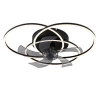 Ventilador de techo con luz sin aspas ac 20w con mando ø58 cm alia globo negro luz cct | 3 velocidades | modo verano/invierno | recomendado de 20 a 40m²