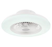 Ventilador de techo con luz sin aspas ac 40w con mando ø50 cm travo globo blanco| 1 velocidad| modo verano/invierno| recomendado de 13 a 20m²