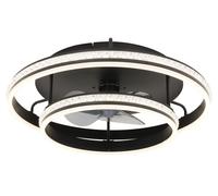 Ventilador de techo con luz sin aspas silencioso dc 15w con mando ø60 cm kendall globo negro luz cct 6 velocidades| modo verano/invierno| recomendado de 13 a 20m²
