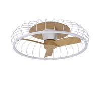 Ventilador de techo con luz sin aspas silencioso dc 30w con mando wifi/ app ø79 cm mantra nature blanco luz cct | 8 velocidades | modo verano/invierno | brisa | temporizador | recomendado para