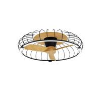 MANTRA Ventilador modelo NATURE negro con motor DC led dimable