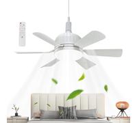 Ventilador de Techo con Luz | Ventilador De Techo De Perfil Bajo E27,Dispositivo de Iluminación de Ahorro de Energía para Hogar Comercio Apartamento Cocina
