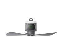 Ventilador de Techo con Luz, Ventiladores de techo portátiles de 12000 mAh for exteriores, for acampar, tienda de campaña, circulador de aire, enfriador, ventilador eléctrico recargable, luz con contr