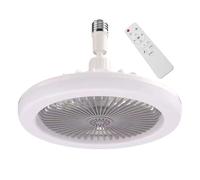 Ventilador de techo con luz | Ventiladores silencioso Ampoule con lámpara integrada | Ventilador LED E27 con Telecomande | Lámpara araña Ventilo techos | 30W Ceiling Fan Light