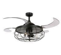 Beacon FANAWAY INDUSTRI 36IN 4 BLADE AC FAN/3E27LT ANT-BK 3SP-RC