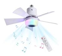 Ventilador de techo con luz y mando a distancia Altavoz inalámbrico floral