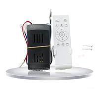 Ventilador de techo con mando a distancia, 24 V CC, 40 W, regulador de intensidad de 6 niveles con receptor, compatible con ventilador de techo LED, control inalámbrico de 100-240 V, alcance de más de