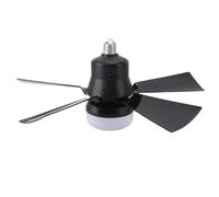 Ventilador de techo con mando a distancia, 3 velocidades, luz regulable, ventilador de techo para dormitorio, cocina, salón, 3 temperaturas de color (BLACK)