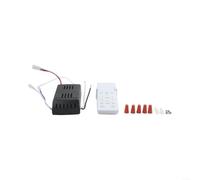 Ventilador de techo con mando a distancia, 35 W, DC24 V, para control de 1-6 marchas, receptor inalámbrico, compatible con 90-265 V, transmisión > 30 m, carcasa de PC, color negro y blanco