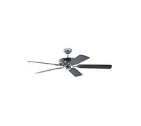 Pepeo Potkuri acero 4260316670106 Ventilador de techo, 58 W, 240 V, negro/rayas negras, 132 cm